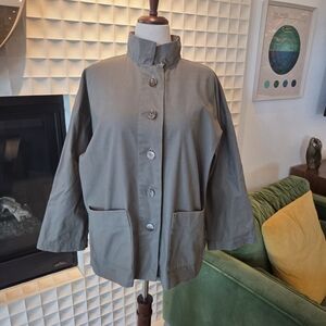 Vintage Opus 204 Seattle Structured Collar Cotton Button Up Jacket  Size 1 (S/M)